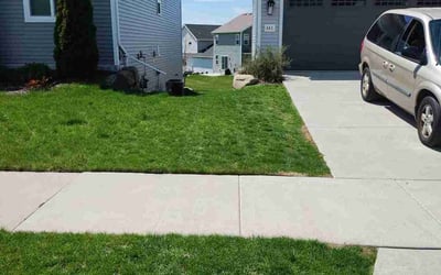 Photo of Floyd H.'s yard after getting lawn care in Monroe, WI