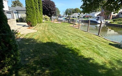 Photo of Kim H.'s yard after getting lawn care in Harrison Township, MI