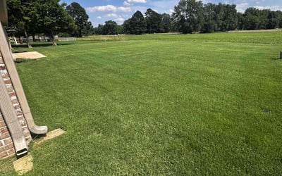 Photo of Karen T.'s yard after getting lawn care in Fayetteville, AR
