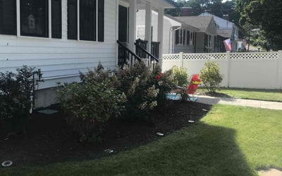 Photo of Rachell M.'s yard after getting lawn care in Arlington, MA