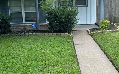 Photo of Alex A.'s yard after getting lawn care in Friendswood, TX