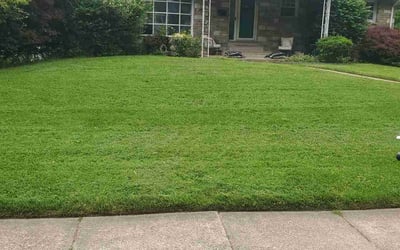 Photo of Melanie A.'s yard after getting lawn care in Feasterville Trevose, PA