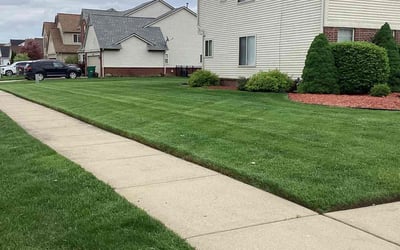 Photo of jonathan s.'s yard after getting lawn care in Belleville, MI