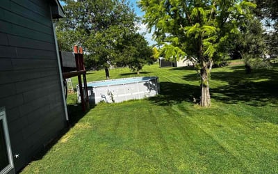 Photo of Drew W.'s yard after getting lawn care in Haysville, KS