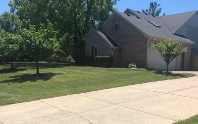 Photo of Rachel B.'s yard after getting lawn care in Avon, IN