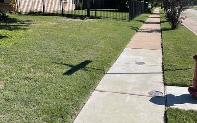 Photo of Grace O.'s yard after getting lawn care in Grand Prairie, TX