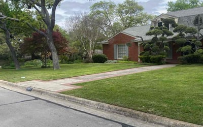 Photo of Angela G.'s yard after getting lawn care in Azle, TX