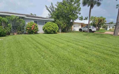 Photo of Loretta P.'s yard after getting lawn care in Boca Raton, FL