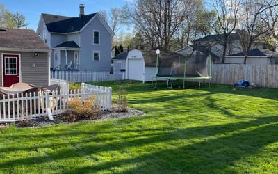 Photo of David M.'s yard after getting lawn care in Huntley, IL