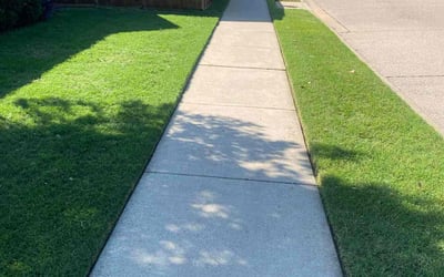 Photo of Skylar B.'s yard after getting lawn care in Flower Mound, TX