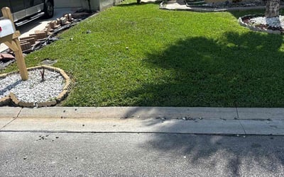 Photo of Justine C.'s yard after getting lawn care in Lake Worth, FL
