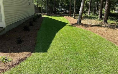Photo of Aaron M.'s yard after getting lawn care in Grapevine, TX