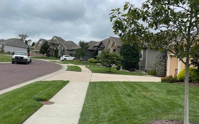 Photo of Kelsey H.'s yard after getting lawn care in Sioux City, IA