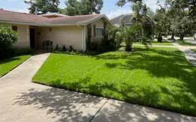 Photo of Barbara J.'s yard after getting lawn care in Porter, TX