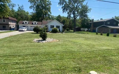 Photo of Christine J.'s yard after getting lawn care in Midlothian, IL