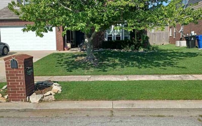 Photo of Edward J.'s yard after getting lawn care in Sand Springs, OK