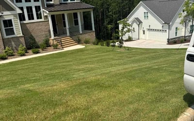 Photo of James J.'s yard after getting lawn care in Pittsboro, NC