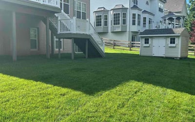 Photo of Jordan P.'s yard after getting lawn care in South Riding, VA