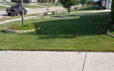 Photo of Shante R.'s yard after getting lawn care in Haslet, TX