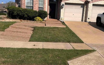 Photo of Tori M.'s yard after getting lawn care in Roanoke, TX