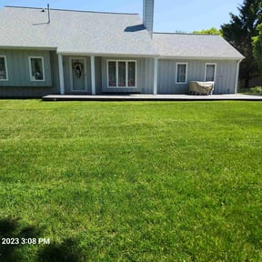 residential landscaping by Grass Man reviewed on August 15, 2025