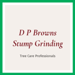 D P Browns Stump Grinding Logo