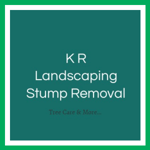 K R Landscaping Stump Removal Logo