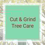 Cut &amp; Grind Tree Care Logo