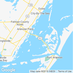 LawnStarter service area around Aransas Pass TX