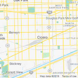 LawnStarter service area around Cicero, IL