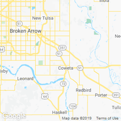 LawnStarter service area around Coweta OK