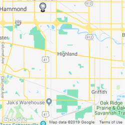 LawnStarter service area around Highland IN