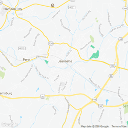 LawnStarter service area around  Jeannette PA 