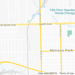 LawnStarter service area around Melrose Park, IL