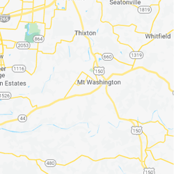 LawnStarter service area around  Mount Washington KY 