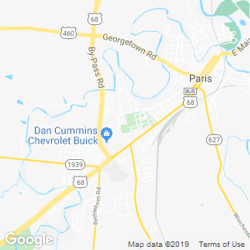 LawnStarter service area around  Paris KY 
