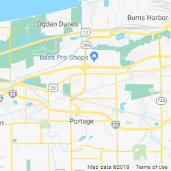 LawnStarter service area around Portage, IN