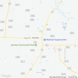 LawnStarter service area around Quinlan, TX