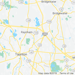LawnStarter service area around Raynham MA